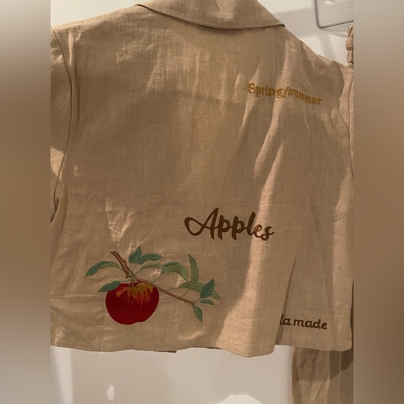 Embroidered Tan Two-Piece Set - Picture 4 of 8